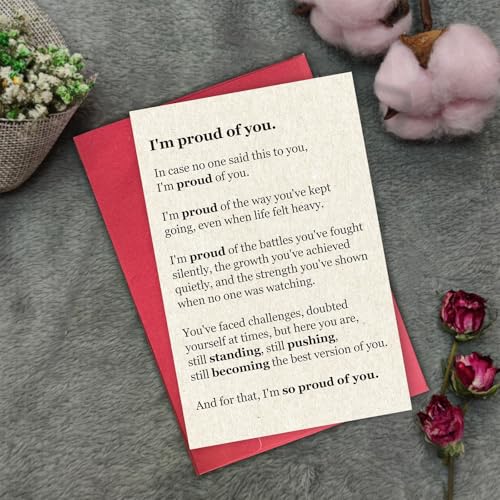 Proud of You Card - Inspirational Gift for Achievements & Growth