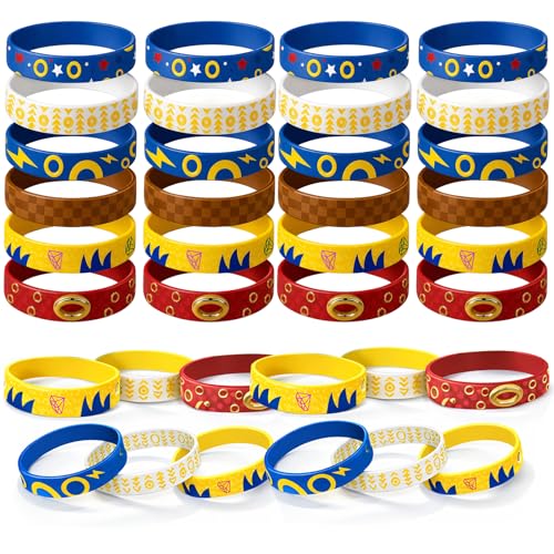 30 Pcs Hedgehog Silicone Bracelets - Fun Party Favors & Goodie Bag Fillers