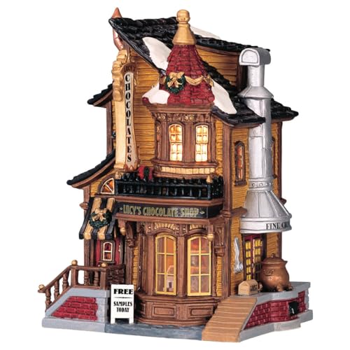 Lemax Christmas Village Lighted Building Lucy’s Chocolate Shop - Battery Operated