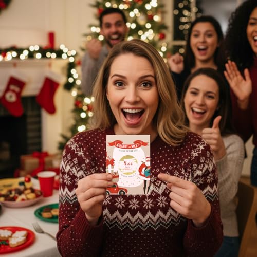 Naughty or Nice Christmas Scratch-Off Cards - 40-Pack Game