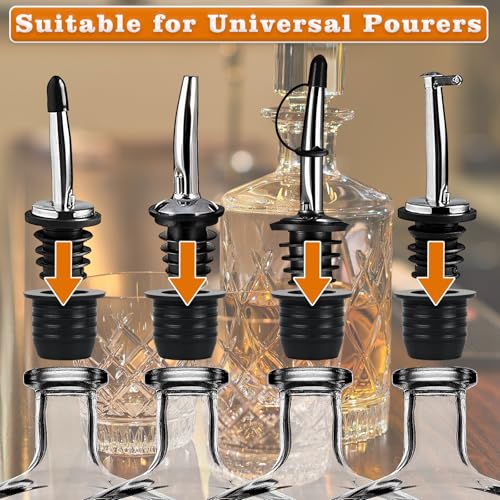12 Pack Liquor Pour Spout Adapters for Large Neck Bottles
