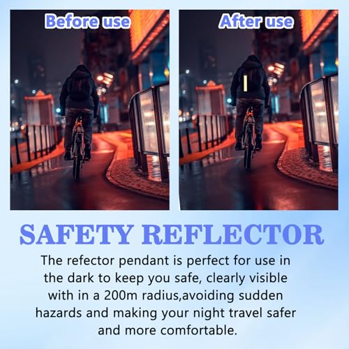 6Pcs Reflective Backpack Tags Reflective Keychain Backpack Reflector Straps reflective backpack pendants Reflective Gear for Backpack Clothes Wheelchair Cycling Walking Running