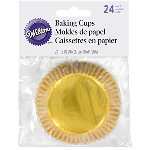 Wilton Gold Foil Cupcake Baking Cups, 24-Count, Grease-Resistant