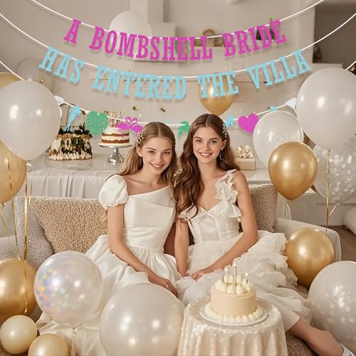 Bombshell Bride Beach Bachelorette Party Banner - Pre-Strung Decor