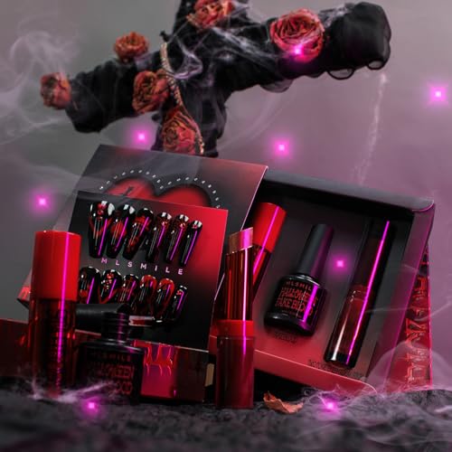 Halloween Vampire Makeup Kit with Matte Lip Powder and Fake Blood - Set C