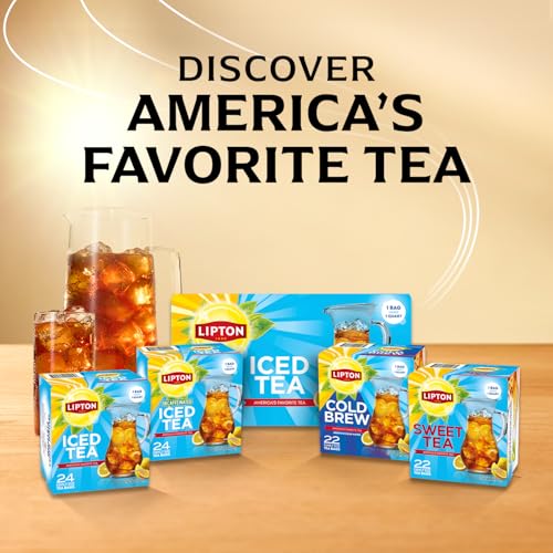 Lipton Unsweetened Iced Tea Bags Family Size 24-Count