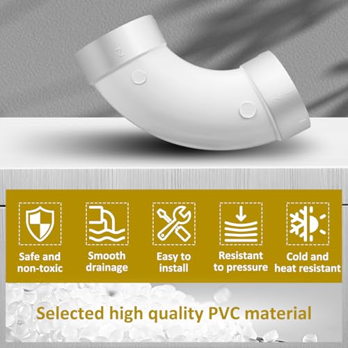 GULUANT 2 Pack 90 Degree Elbow Fittings for 2" Vacuum Pipe