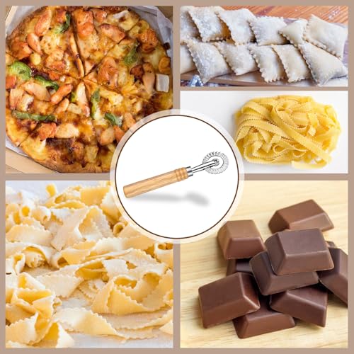 JJUNW Pasta Cutter Wheel - Multi-Purpose Ravioli & Pizza Maker