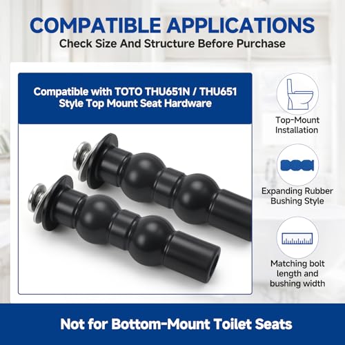 Numano THU651 Toilet Seat Mounting Hardware Kit | Compatible with TOTO