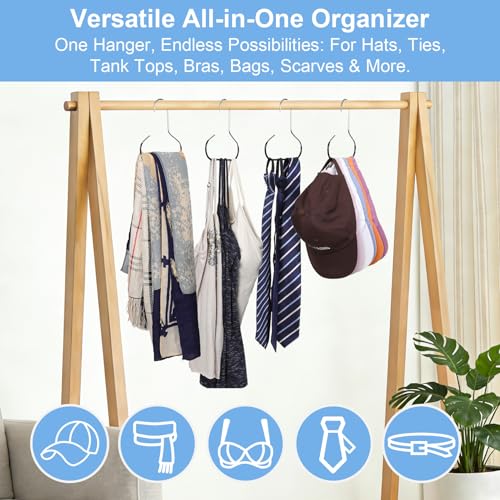 Vigorluck Baseball Hat Organizer for Closet 8 Pack Metal Cap Hangers