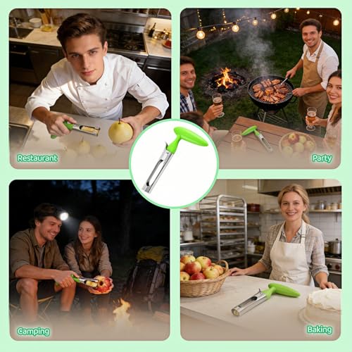Stainless Steel Apple Corer Tool with Ergonomic Handle
