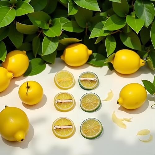 Lemon Hair Clips 6Pcs Cute Fruit Hair Barrettes for Kids and Toddlers