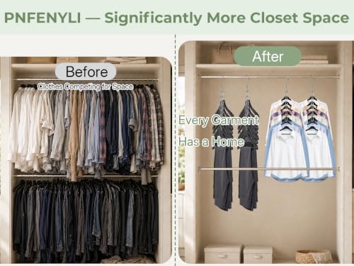 8-Pack Heavy Duty Metal Clothing Chain Hangers - Space Saving Closet Organizer