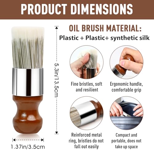 GAQWOK Small Leather & Furniture Salve Brush - Durable Wax Cleaner