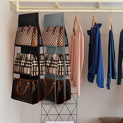 Lirex Black Handbag Organizer Hanger - Medium & Large Purse Storage