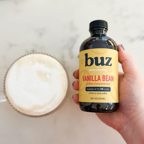Buz Vanilla Bean Coffee Concentrate - Rich Flavor in 8oz Bottle for Instant Enjoyment