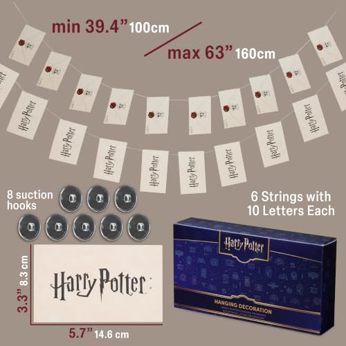 Harry Potter Floating Banner Set with 60 Letter Cards, 6 Strings,