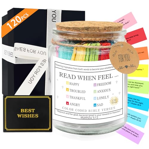 Bible Verse Jar for Emotions - Christian Inspirational Gift for Women & Mom