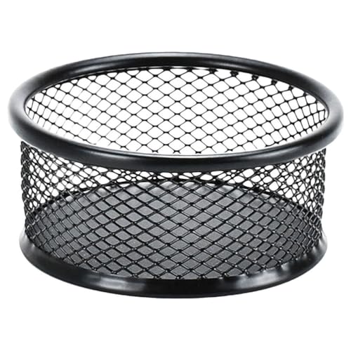 Black Metal Paper Clip Holder Dispenser Organizer for Desk Home Office