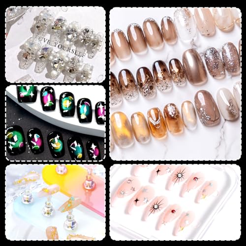 Bremorou Double Sided Tape for Press On Nails - 4 Rolls Clear Sticky Nail Art Adhesive