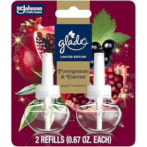 Glade PlugIns Refills Air Freshener, Pomegranate & Currant, 0.67 Fl Oz (Pack of 2)