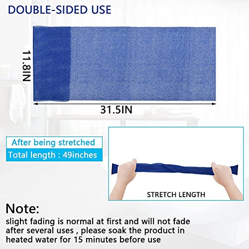 3-Piece African Exfoliating Net Sponge Set - Long Bath Wash Scrubber
