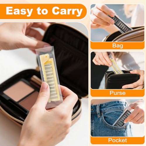 Etenpo 10-Piece Folding Travel Hair Brush and Comb Set, Dual-Head