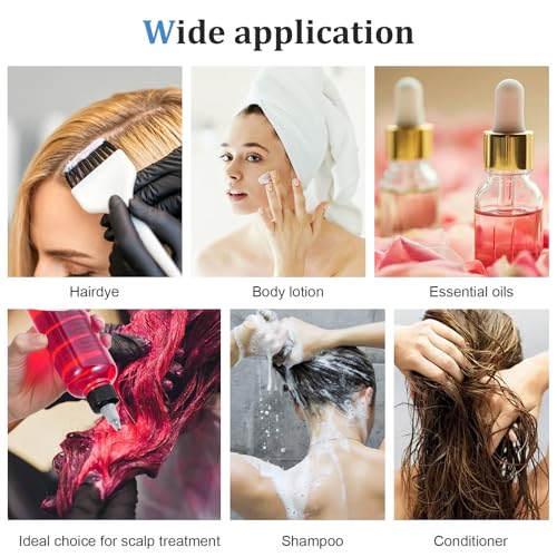 Hair Oil Applicator Bottle 2-Pack - 4 oz Plastic Root Comb Dispenser