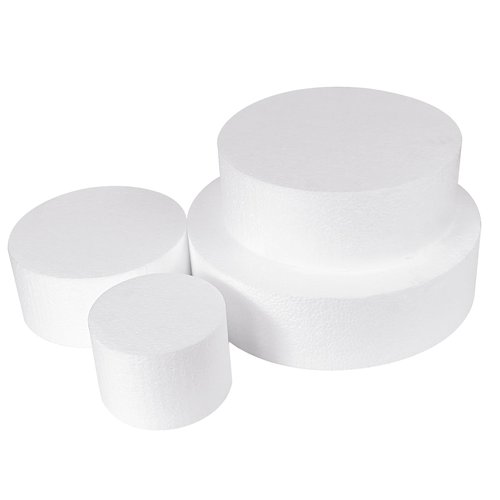 4 Tiers Foam Cake Dummies 4" 6" 8" 10", White Dummy Cakes Styrofoam Sets, 12 Inch Tall Fake Cake, Dummy Cake for Wedding Cake Supplies Decorating Birthday Wedding Display