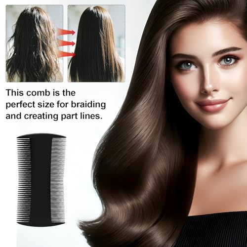 Qjaiune Double Sided Pocket Beard Comb 5-Pack - Fine & Wide Tooth