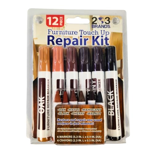 203 Brands 12-Piece Wood Furniture Repair Kit - Markers & Wax Sticks