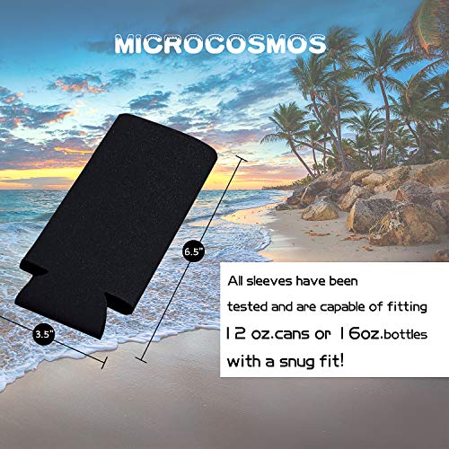 MICROCOSMOS Slim Can Coolers - 12 Pcs Collapsible Soda Sleeves