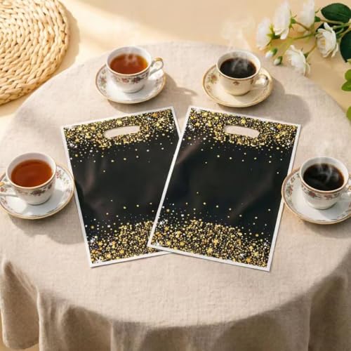 Reusable Grocery Bags - 50 Pcs Plastic Gift Bags with Star Pattern