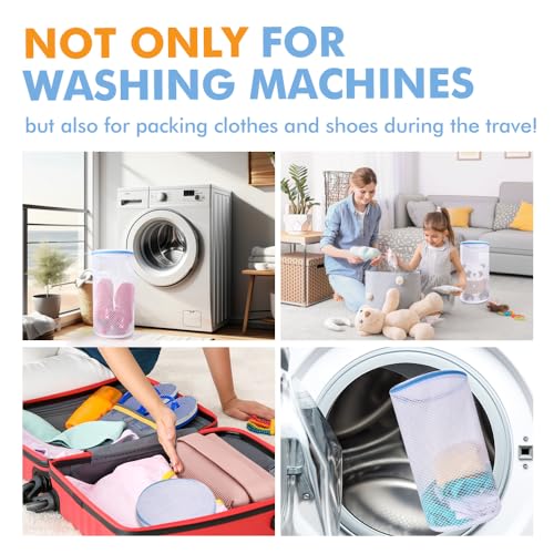 Shoe Washing Bags - 2 Pack Honeycomb Mesh Laundry Bags for Sneakers & Delicates