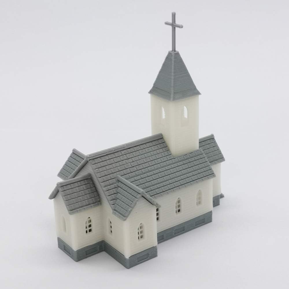 Outland Models Country Church - Detailed Railway Scenery for 1:220 Z Scale Layouts