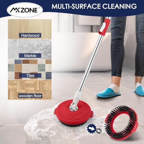Round Scrub Brush Head for Hurricane 360 Spin Mop - 6.2"