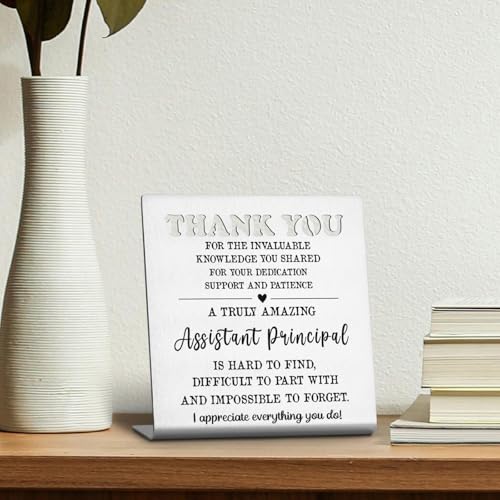 Assistant Principal Appreciation Metal Desk Plaque Thank You Gift