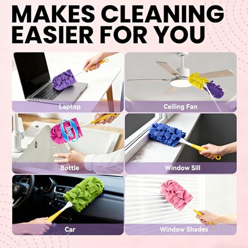 YORAKORI Reusable Duster Pads for Swiffer - Microfiber Refills, 3 Pack Mixed