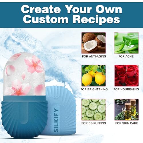 Silkify Ice Face Roller Mold - Reusable Silicone Facial Massager for Depuffing and Skin Care