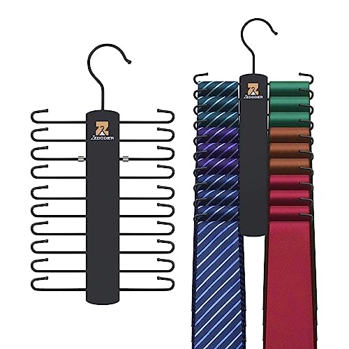 ZEDODIER 2-Pack Tie Hanger Set - Space-Saving Necktie Organizer
