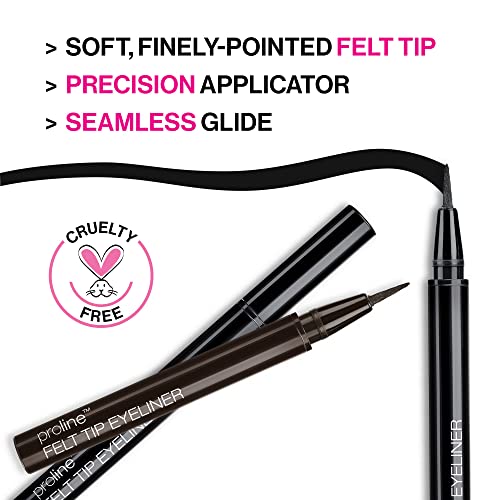 wet n wild Proline Felt Tip Eyeliner Dark Brown .017 oz