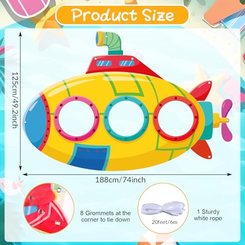 Undersea Submarine Photo Prop Backdrop - 70 x 44 Inch