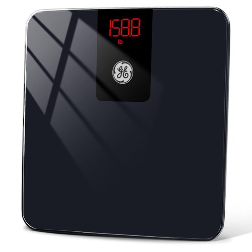 GE Digital Bathroom Scale - Smart Bluetooth Body Weight & BMI Tracker | Accurate 400lb Capacity, Black