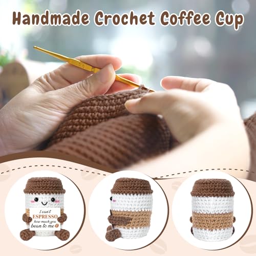 I Love You Coffee Gift - Hand-Knit Emotional Support Cup for Couples