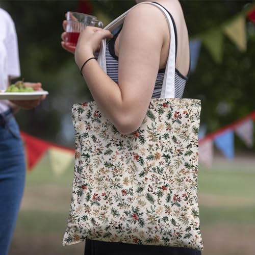 JINYO Preppy Canvas Tote Bag - Reusable Inspirational Shopper