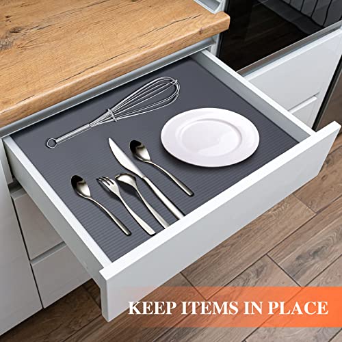Mcrbeay Dark Gray Shelf Liner - Non-Adhesive, Washable 10" x 120"