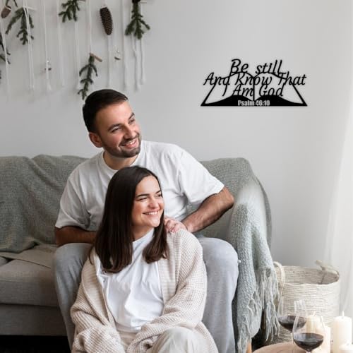 Be Still and Know That I Am God Metal Wall Art - 12" Psalm 46:10 Scripture