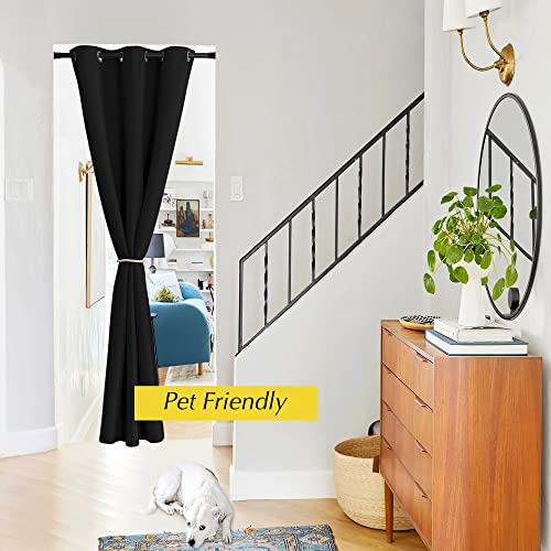 NICETOWN Blackout Door Curtain - 42"W x 80"L Privacy Panel for Bedroom