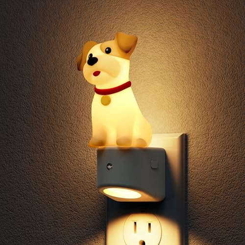L LOHAS 3D Cute Puppy Night Light with Dusk to Dawn Sensor