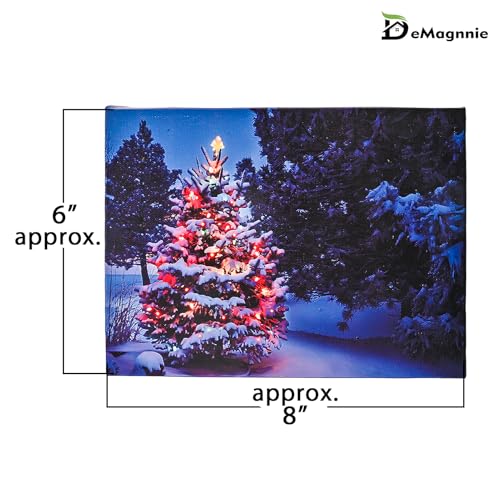 LED Lighted Christmas Picture 8x6in with Timer Blue Snow Scene Framed Decor Variation of THIS listing